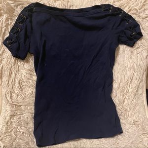 Ralph Lauren Navy Boatneck Top